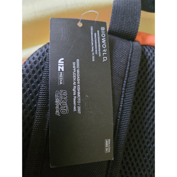 Naruto Uzumaki Leaf Printed Skate Straps Backpack Bioworld NEW W/tags Anime Bag - Picture 6 of 8